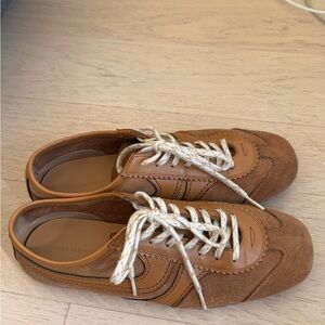 Dries Van Noten Brown Suede & Leather Lace-Up Sneakers
